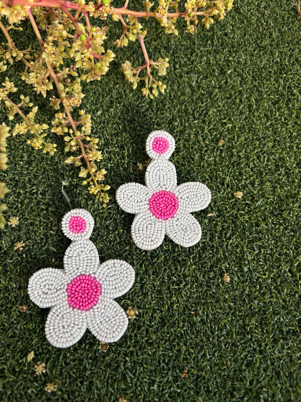Daisy Petals Handmade Beaded Earrings